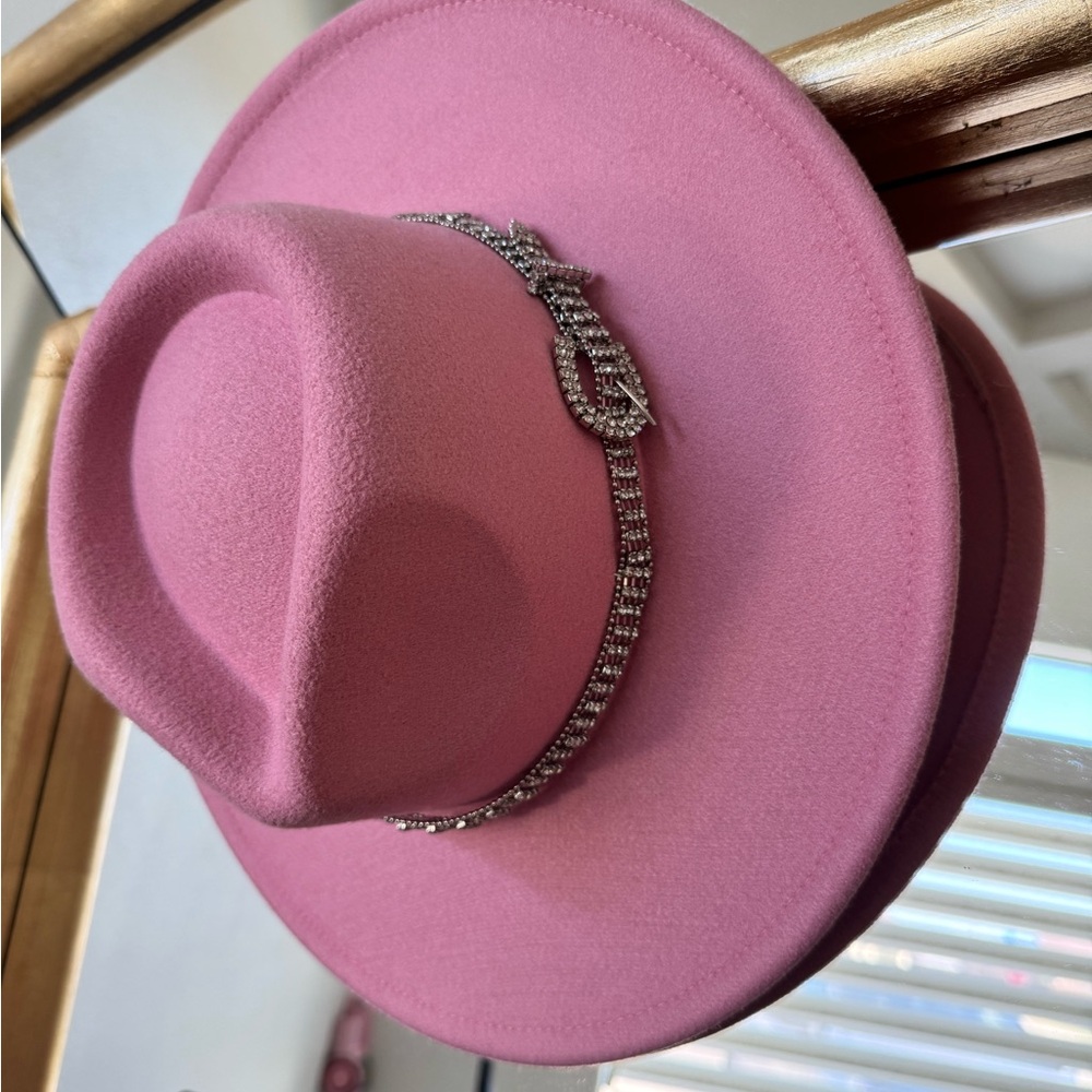 Stylish pink cowboy hat